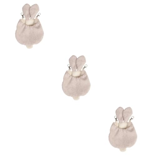 Kisangel 3stücke Multifunktionale Hängematte Für Kleintiere Kaninchenohren-Form Beige Aus Strapazierfähigem Material Für Hamster Meerschweinchen Und Andere Kleine Haustiere von Kisangel