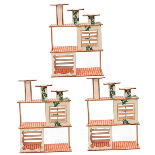 Kisangel 3 Stück Hamster Klettergerüst Hamster Holzhütte Meerschweinchenhäuser Und Verstecke Hamsterbedarf Rattenhaus Villa Rattenversteck Dekoratives Rattenversteck Aus Holz Kisangel 3 Stück Hamster Klettergerüst Hamster Holzhütte Meerschweinchenhäuser Und Verstecke Hamsterbedarf Rattenhaus Villa Rattenversteck Dekoratives Rattenversteck Aus Holz von Kisangel