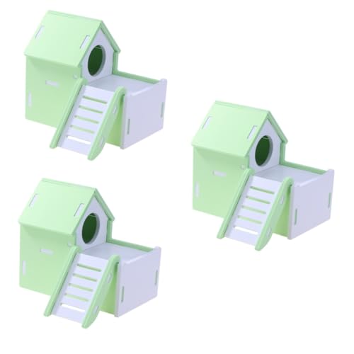 Kisangel 3stücke Holz Hamsterhaus Mit Doppelstock-treppe Grünes Versteck Für Zwerghamster Mäuse Und Andere Kleintiere Zum Nestbauen Und Spielen Aus Natürlichem Wasserdichtem Material Kisangel 3stücke Holz Hamsterhaus Mit Doppelstock-treppe Grünes Versteck Für Zwerghamster Mäuse Und Andere Kleintiere Zum Nestbauen Und Spielen Aus Natürlichem Wasserdichtem Material von Kisangel