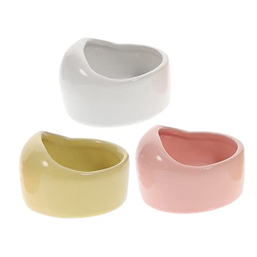 Kisangel 3stücke Keramische Futternäpfe Für Hamster Bissfeste rutschfeste Schalen Zufälligen Farben Für Kleintiere Futter Und Wasser von Kisangel