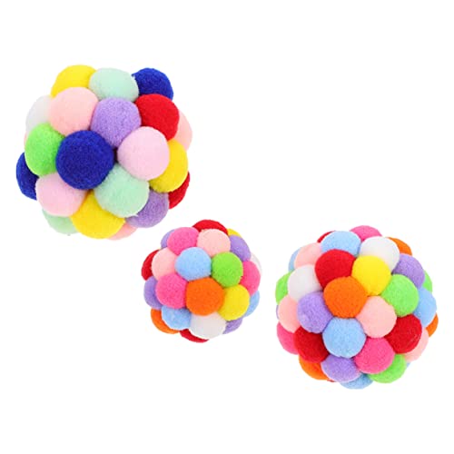 Kisangel Bunte Katzenbälle Spielzeug 3er Pack Interaktives Spielzeug für Katzen Katzenbedarf Plüschtierbälle Kisangel Bunte Katzenbälle Spielzeug 3er Pack Interaktives Spielzeug für Katzen Katzenbedarf Plüschtierbälle von Kisangel