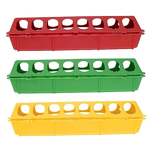 Kisangel 3 Stück Teiliges Geflügelfutterautomat Multifunktionale Futterrinne für Vögel mit Flip Design Geeignet für Tauben Küken und Andere Kleine Vögel Zufällige Farbe Zufällige Farbe von Kisangel