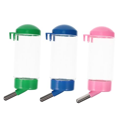 Kisangel 3 Stück Teiliges Hängendes Haustier Trinkflasche Für Hamster Kaninchen Meerschweinchen Auslaufsicherer Automatischer Wasserspender Sauberes Frischwasser Für Kleintiere Tragbar Und von Kisangel