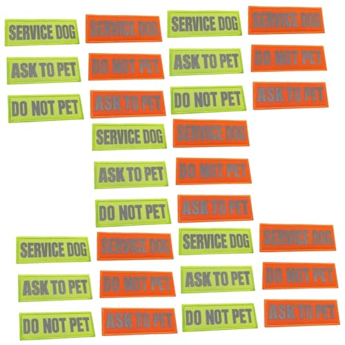 Kisangel 30 STK Patches für Nachthunde Patches für Hundewesten Aufkleber Etiketten Welpengeschirr Klebemarken für Diensthunde Patches für Haustiergeschirre Hündchen Gurt Briefmarke Nylon von Kisangel