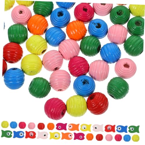 Kisangel 300stücke Papageien Spielzeug Zubehör Holzblöcke Für Interaktive Vogelspiele Holzperlen Fischspielzeuge Für Papageien Und Andere Kleine Vögel von Kisangel