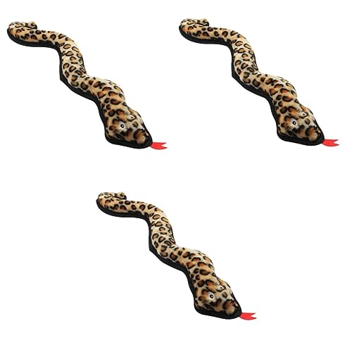 Kisangel 3-teiliges Spielzeug Mit Beißgeräuschen Weiches Plüsch-Leoparden-schlangenspielzeug Für Das Spielen Und Trainieren Von Haustieren von Kisangel