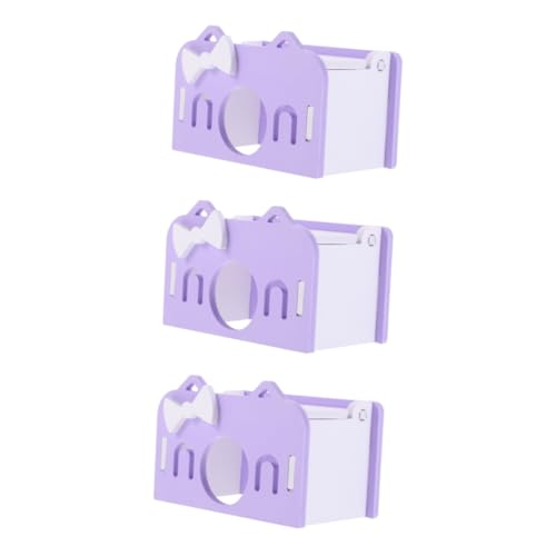 Kisangel 3St Hamsterversteck Hamster Spielzeug hamsterspielzeug Hamster cage hamsterkäfig Spielzeug Hamster zubehör Hamsterhütte Hamsterhaus für den Haushalt Rattenvorräte PVC Violet von Kisangel
