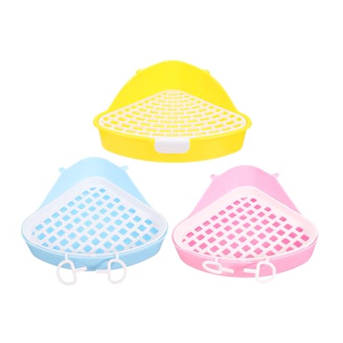 Kisangel Haustier-toiletten-trainingshilfe 3-TLG. Dreieck-töpfchen Eck-katzentoilette für Hamster Meerschweinchen Katze Hund Kleintiere Kisangel Haustier-toiletten-trainingshilfe 3-TLG. Dreieck-töpfchen Eck-katzentoilette für Hamster Meerschweinchen Katze Hund Kleintiere von Kisangel