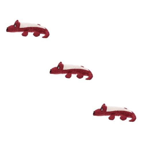 Kisangel 3St Hund Plüschtier Schleifspielzeug Beißspielzeug für Welpen dental clean zahnreinigung Spielzeuge interessantes Quietschspielzeug Backenzahn-Beißspielzeug Haustier der Hund rot von Kisangel