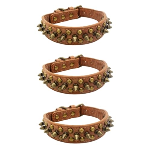 Kisangel 3 Stücke Einstellbare Haustier Hund Kragen Haustier Kragen Runde Nagel Design Custom Für Hunde Kisangel 3 Stücke Einstellbare Haustier Hund Kragen Haustier Kragen Runde Nagel Design Custom Für Hunde von Kisangel