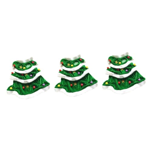 Kisangel 3St Hundekleid in Weihnachtsbaumform Weihnachtsbaum Rock Weihnachtsoutfits für Hunde weihnachtskostü Hunde Weihnachts hundepullover Kleider Kleidung Hundekleid für Festival Winter von Kisangel