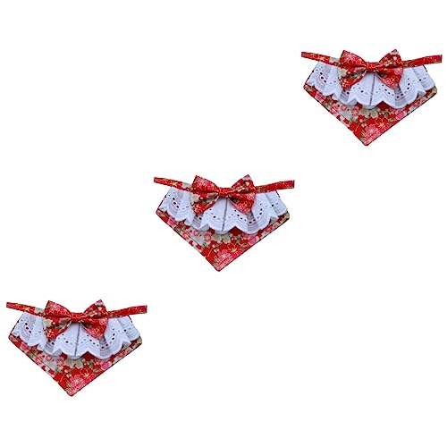 Kisangel 3St Hundelätzchen Halsband für Haustiere Dreieckstuch für Haustiere Japanisches Handtuch Hundehalsbänder für Welpen Halsband für Welpen Festivalkostüm Hündchen Schal Kleiner Hund von Kisangel