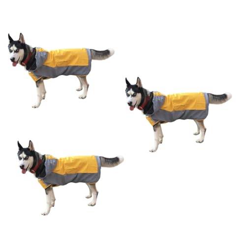 Kisangel 3St Hunderegenmantel Haustierbekleidung Regenmantel für Hunde Regenjacken für Hunde Regenmantel Hunde wimperntusche Hunde-Regen-Hoodie Regenmantel für Haustiere atmungsaktiv von Kisangel