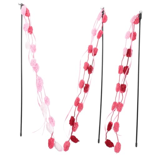 Kisangel 3stücke Teiliges Interaktives Katzenangel-spielzeugset Farbige Teaser-Sticks Für Katzen Fördert Spiel Und Bewegung Für Aktive Kätzchen Von Instinkten von Kisangel