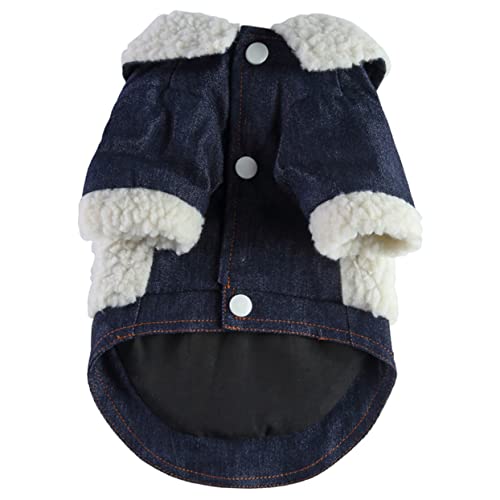 Kisangel 3St Kleidung für Haustiere Hundemäntel für kleine Hunde Denim-Hunde-Hoodie hundemantel Dog Raincoat Kleider Welpenkleidung Haustierzubehör der Hund Baumwollmantel schmücken Jacke von Kisangel