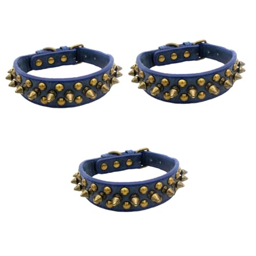 Kisangel 3 Stück Haustierhalsband Mit Nietendetails Hundehalsband Haustierbedarf Bequeme Passform Personalisierte Für Hunde Kisangel 3 Stück Haustierhalsband Mit Nietendetails Hundehalsband Haustierbedarf Bequeme Passform Personalisierte Für Hunde von Kisangel