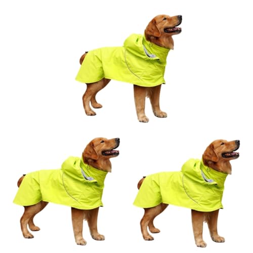 Kisangel 3St Regenkleidung für Haustiere Regenjacke Nylon-Hunderegen hunderegenmantel Hunde Regenmantel Poncho Hund Regen Slicker Regenmantel für Haustiere mit Hut Jacken von Kisangel