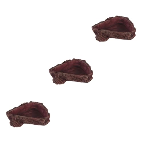 Kisangel 3stücke Resin Futternapf Für Reptilien Imitation Wasserschale Für Geckos Spinnen Und Frösche Kompakte Futter Und Wasserstation Für Kleine Haustiere von Kisangel
