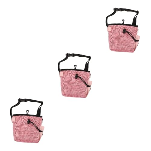 Kisangel 3st Gürteltasche Für Das Hundetraining Lebensmittelbeutel Müllbeutel Snackbeutel Snack-Taschen Einkaufstüten Müllsäcke Snackhalter Oxford-Stoff Hundetrainingszubehör Rosa Tragbar von Kisangel