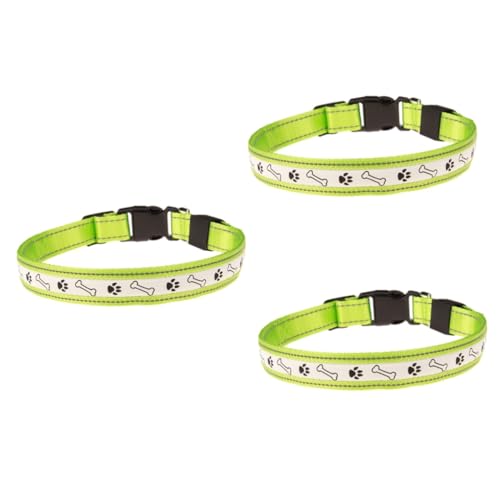 Kisangel 3 Stücke Hundehalsband -leuchten Blinkende Beleuchtete Halsband Für Haustier Halskette Walking Grün Einfach Zu Bedienen Ladung von Kisangel