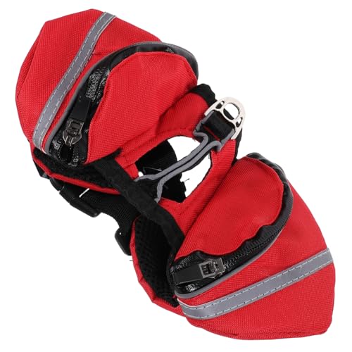 Kisangel 3St Hunderucksack für kleine Hunde Hundegeschirr Rucksack Reiserucksack Camping Rucksack für Hunde Hund satteltasche Gurt Hunde Rucksack Selbst Rucksack Reisen rot von Kisangel