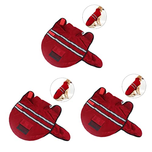 Kisangel 3St welpen Warmer Mantel Kleidung für mittlere und große Hunde Golden Retriever Hundemantel Winterkleidung für Hunde Labrador Baumwollmantel Reflektierendes Band rot Kisangel 3St welpen Warmer Mantel Kleidung für mittlere und große Hunde Golden Retriever Hundemantel Winterkleidung für Hunde Labrador Baumwollmantel Reflektierendes Band rot von Kisangel