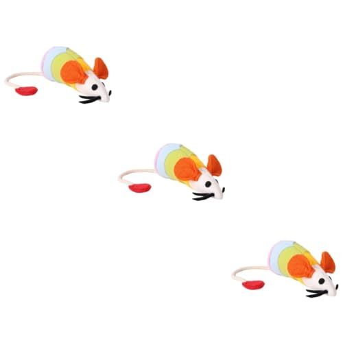 Kisangel 3st Katze-Maus-Spielzeug Bidoof-plüsch Katzenkratzspielzeug Leckereien Für Kleine Hunde Plüschtiere Verschleißfestes Mausspielzeug Welpenspielzeug Fleece Tragbar Kätzchen von Kisangel