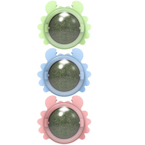 Kisangel 3st Katzenminze Bälle Katze Katzenminze Tragbares Katzenspielzeug Katzenminze-Kugeln Für Katze Indoor-katzenminze-Ball Katze Leckt Katzenminze-Kugeln Drehbarer Catnip-Ball Plastik von Kisangel