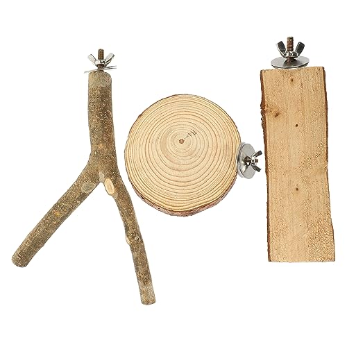 Kisangel Papagei Barsch Spielzeug Für Käfig 3 Stücke Vogel Sittich Spielzeug Natürliche Holz Zweige Papagei Barsch Raue von Kisangel