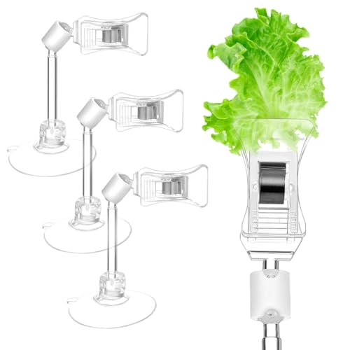 Kisangel Saugnapf Clips für Aquarien, 3 Stück Vielseitige PVC Saugnäpfe mit Clips, transparent, anpassbar, ideal für das Festschieben von Luftschläuchen, Filtern und Beleuchtungseinheiten im Aquarium von Kisangel