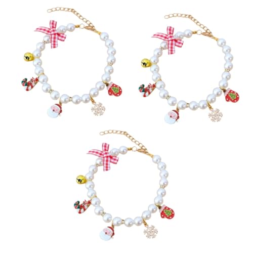 Kisangel 3stücke Wear-Resistant Katzenhalsband Mit Glocke Und Perlen- Niedliches Und Zartes Für Kleine Hunde Haustiere Kisangel 3stücke Wear-Resistant Katzenhalsband Mit Glocke Und Perlen- Niedliches Und Zartes Für Kleine Hunde Haustiere von Kisangel