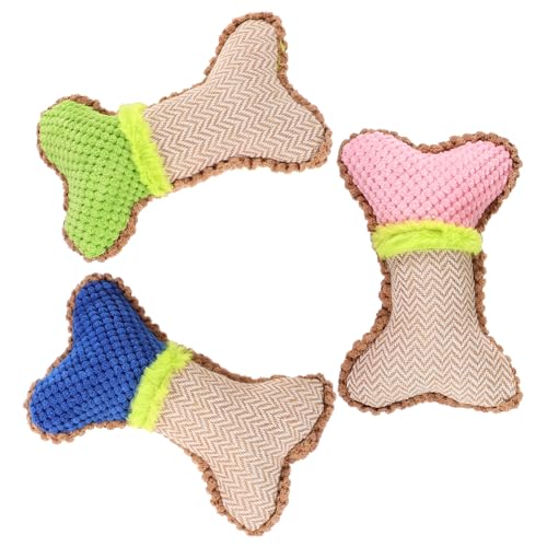 Kisangel Langlebiges Kauspielzeug Für Hunde – 3er-Pack Plüsch-quietscher Für Welpen – Sichere Zahnungslösung Für Welpen von Kisangel