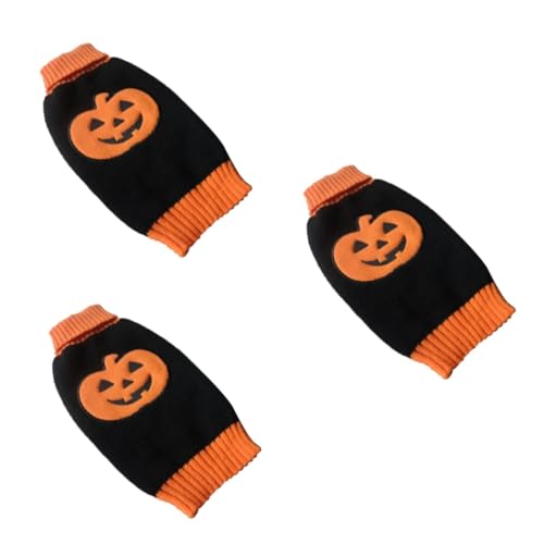 Kisangel 3st Welpenpullover Hündchen Hunde-Halloween-Shirts Hundekürbiskostüm Hundepullover Für Kleine Hunde Hexenkostüm Kleiner Hundepullover Halloween-hundekostüm Hals Pullover Haustier von Kisangel