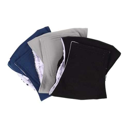 Kisangel 3stücke Teiliges Waschbare Für Rüden Wiederverwendbare Und Auslaufsichere Bauchbänder Hochabsorbierend Und Für Kleine Und Mittelgroße Hunde von Kisangel