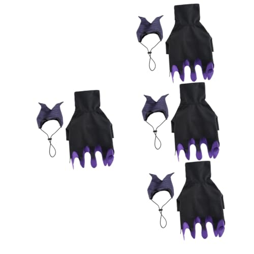 Kisangel 4 Sätze Haustier Lustige Kleidung Verrücktes Welpen-Cosplay-kostüm Hunde Katzen Cosplay Cosplay-Kleidung Für Hunde Cosplay-Outfits Hexenwelpenkleidung Flügel Hündchen Polyester von Kisangel