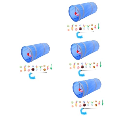 Kisangel 4 Sets Indoor Cat Teaser Toys Interaktives Set Katzentunnelspielzeug Interaktives Katzenspielzeug Sicheres Kätzchenspielzeug Kisangel 4 Sets Indoor Cat Teaser Toys Interaktives Set Katzentunnelspielzeug Interaktives Katzenspielzeug Sicheres Kätzchenspielzeug von Kisangel