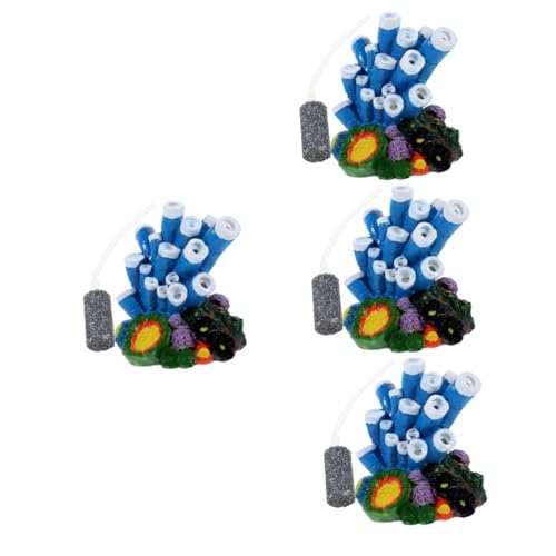 Kisangel 4 Stücke Luxus Aquarium Harz Aquarium Höhle Aquarium Hiding Cave Für Garnelen Realistische Korallen Ornament Aquarium Zubehör von Kisangel