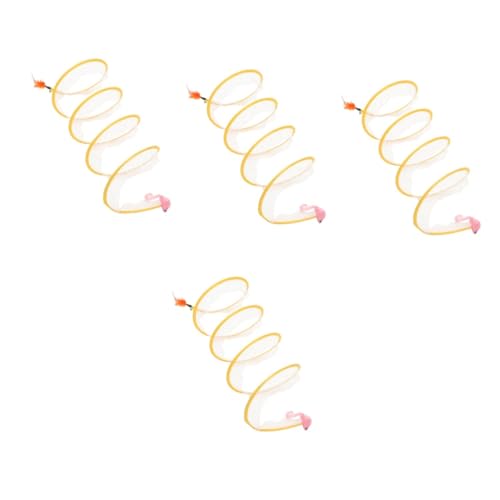 Kisangel 4 Stück Faltbarer Katzentunnel Spielzeug Katze spielt Kätzchen Frettchen Hauskatze Stahldraht Kisangel 4 Stück Faltbarer Katzentunnel Spielzeug Katze spielt Kätzchen Frettchen Hauskatze Stahldraht von Kisangel