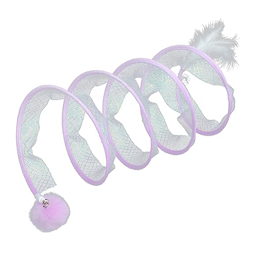 Kisangel 4 Stücke Katze Spielzeug Interactice Tunnel Spirale Tunnel Selbst-Spiel Für Indoor Haustiere von Kisangel