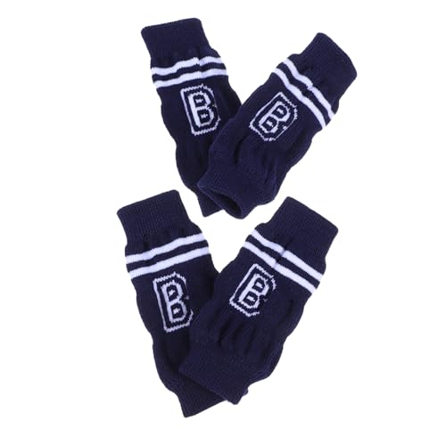 Kisangel 4 Stück Gestrickte Hundebeinwärmer Weiche Bequeme Ellbogenprotektoren für Hunde Waschbare Pfotenschutzsocken Dunkelblau mit Buchstaben für Optimalen Schutz und Kisangel 4 Stück Gestrickte Hundebeinwärmer Weiche Bequeme Ellbogenprotektoren für Hunde Waschbare Pfotenschutzsocken Dunkelblau mit Buchstaben für Optimalen Schutz und von Kisangel