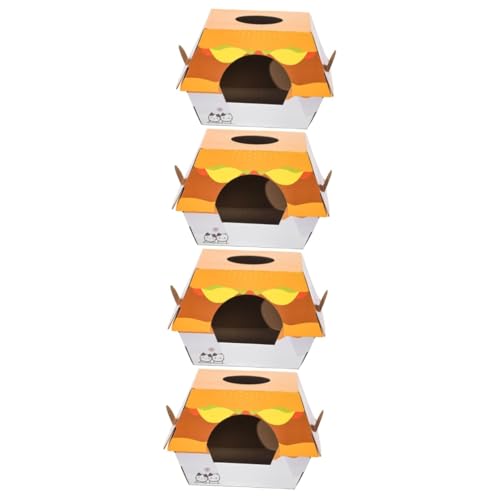 Kisangel Katzenkratzhaus 4 Stück Hamburger Katzennest Kratzpad Spielzeuge Outdoor-spielset Katzenkratzpapier Kratzbaum Für Katzenhäuser Aus Pappe Katzenhaus Aus Papier Schleifplatte Wellpapier Hängend Kisangel Katzenkratzhaus 4 Stück Hamburger Katzennest Kratzpad Spielzeuge Outdoor-spielset Katzenkratzpapier Kratzbaum Für Katzenhäuser Aus Pappe Katzenhaus Aus Papier Schleifplatte Wellpapier Hängend von Kisangel