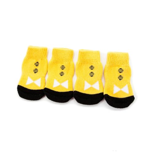 Kisangel 4 Stück Haustier Hundesocken XL rutschfeste Baumwollsocken für Pfotenschutz Strapazierfähige Hautfreundliche Anti rutsch Socken für Kalte Bedingungen und Rutschige Böden von Kisangel