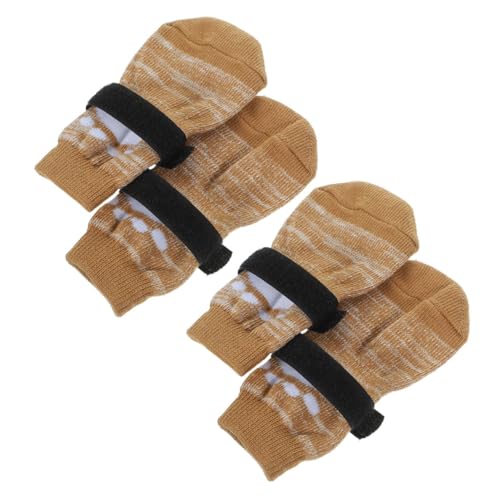 Kisangel Tragbare Hundesocken 4-teilig – Weiche und Waschbare Haustiersocken für Welpen und Katzen Kisangel Tragbare Hundesocken 4-teilig – Weiche und Waschbare Haustiersocken für Welpen und Katzen von Kisangel