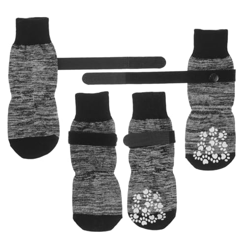 Kisangel 4 Stück Haustier Socken Pfote Socken Für Hund Welpenzubehör Kompakte Baumwollsocken Abriebfeste Baumwollsocken Haustiersocken Hundesocke Haustierzubehör Reine Baumwolle Waschbar von Kisangel