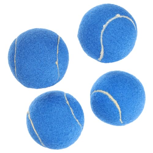 Kisangel 4 Stück Haustier-Tennis Haustier spielt Ball Robustes Hundespielzeug Interactive Dog Toys Dog chew Toy Spielzeuge Mehrzweck-Welpenspielzeug Hund wirft Spielzeug beissen Hundeball von Kisangel