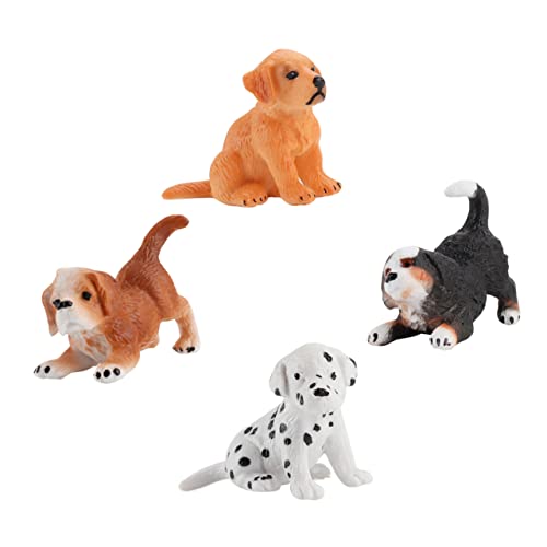 Kisangel 4 Stück Haustierhund Ornamente klein Figur Tiere Zahlen Welpenspielzeug für Spielzeughund Hundespielzeug realistischer Hund Welpen für Hunde PVC Kisangel 4 Stück Haustierhund Ornamente klein Figur Tiere Zahlen Welpenspielzeug für Spielzeughund Hundespielzeug realistischer Hund Welpen für Hunde PVC von Kisangel