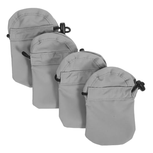 Kisangel 4 Stück Haustierschuhe Kratzfeste Katzenfußschuhe wasserdichte Hundestiefel Hundefüße Bedeckt Hundeschuhe Kätzchenschuhe Kleine Hundebereich Welpenstiefel Light Grey Nylon von Kisangel