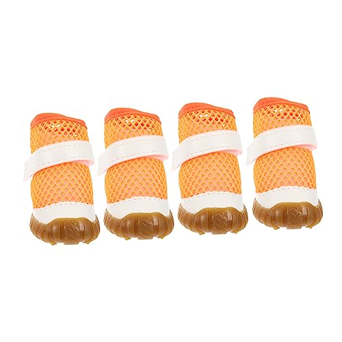 Kisangel 4er-Pack Welpenschuhe Atmungsaktive Mesh-hundestiefel Dekorative Haustierschuhe Robuste Hundeversorgung Kisangel 4er-Pack Welpenschuhe Atmungsaktive Mesh-hundestiefel Dekorative Haustierschuhe Robuste Hundeversorgung von Kisangel