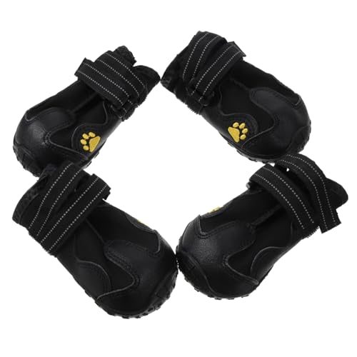 Kisangel Wanderschuhe Für Hunde – 4er-Pack Warme Haustierschuhe Mit – Sohle Größe 5 Für Kaltes Wetter Kisangel Wanderschuhe Für Hunde – 4er-Pack Warme Haustierschuhe Mit – Sohle Größe 5 Für Kaltes Wetter von Kisangel