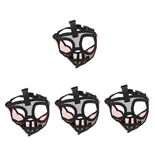 Kisangel 4 Stück Hundekopfmaulkorb Mesh-Hundemasken Anti-Bell-Maske Hundebesitzer hundegurt Haustier Kleiner Maulkorb für Hunde atmungsaktiver Maulkorb tragbar Schnauze Kettenblatt PVC Kisangel 4 Stück Hundekopfmaulkorb Mesh-Hundemasken Anti-Bell-Maske Hundebesitzer hundegurt Haustier Kleiner Maulkorb für Hunde atmungsaktiver Maulkorb tragbar Schnauze Kettenblatt PVC von Kisangel